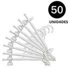Kit 50 Cabides Para Saia E Shorts Com Presilha Reforçado - ACRÍLICO