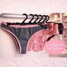 kit 50 Cabides plástico preto para peças leves organização loja moda íntima praia infantil praia
