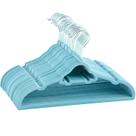 Kit 50 Cabides Veludo Infantil Slim Antiderrapante Carro Azul