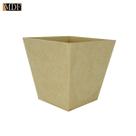 Kit 50 Cachepot Liso Borda Reta 13,5x13,5 Mdf Madeira