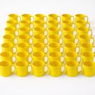 Kit 50 Canecas (Copo com Alça) Plásticas 450ml Reutilizáveis Escolar Coloridas, Resistentes