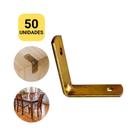 Kit 50 Cantoneira L para Móveis 38x38mm Reforço Cadeira Mesa Gaveta Fixa Estruturas