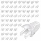 Kit 50 Capas Para Plug Conector Rj45 Trava Interna Cristal