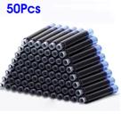 Kit 50 cartuchos recarga caneta tinteiro nankin azul 3.4mm