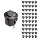 Kit 50 Chave-gangorra ON-OFF KDC1/106 Preta s/ led 2 pinos