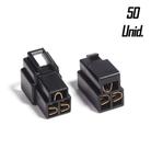 Kit 50 Conector 3 Vias Com Trava Technoise
