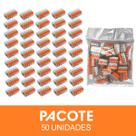 Kit 50 Conectores de Emenda Rápida 5 Vias Transparente para Fios Elétricos