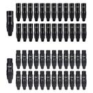 Kit 50 Conectores XLR Macho e Fêmea Balanceado Premium PVK-PT Voik Metal e ABS Preto