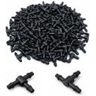 Kit 50 Conexão Tee Mangueira Microtubo 4 a 7mm Splitter - Durabilidade e fácil instalação