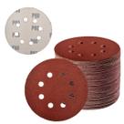 Kit 50 Discos de Lixa Colantes Grão 60 5"Pol 125mm Arsenal