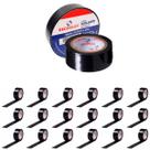 Kit 50 Fita Isolante 18 mm x 20 m Preta - Durável, Flexível e Fácil Aplicação