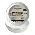 Kit 50 Formas De Papel Redonda 16cm Para Fritadeira Elétrica Air Fryer Descartável Branca