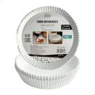 Kit 50 Formas De Papel Redonda 20cm Para Fritadeira Elétrica Air Fryer Descartável Branca
