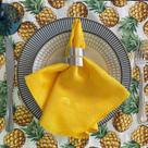 Kit 50 Guardanapos em Jacquard Amarelo 40x40cm - Atacado