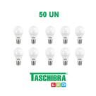 Kit 50 Lâmpadas Bulbo Led Taschibra TKL60 9W E27 Autovolt 100-240V
