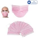 Kit 50 Máscaras Descartáveis Tripla Camada Rosa Claro Kit 50 Máscaras Descartáveis Tripla Camada Rosa Claro
