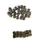 Kit 50 miçangas de Signo Quadrada Dourada Pulseira Biju Kit 50 miçangas de Signo Quadrada Dourada Pulseira Biju
