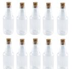 Kit 50 Mini Garrafinhas De Plastico 50ml c/ Tampas De Rolha