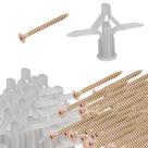 Kit 50 parafusos+ 50 bucha plastica drywall 04a16mm Kit 50 parafusos+ 50 bucha plastica drywall 04a16mm