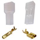 Kit 50 Pares Conectores Macho/fêmea Com Capas 6,3mm Completo