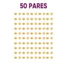 Kit 50 Pares Tarraxa Tipo Borboleta Antialérgica Banho Ouro