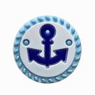 Kit 50 Peças aplique Emborrachado Ancora Navio