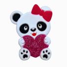 Kit 50 Peças aplique Emborrachado Panda com Coração Kit 50 Peças aplique Emborrachado Panda com Coração