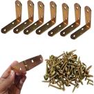 Kit 50 Peças Cantoneira L Reforço Moveis 60x60 Parafusos 200 Kit 50 Peças Cantoneira L Reforço Moveis 60x60 Parafusos 200