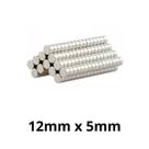 Kit 50 Peças Imã Neodímio Disco Magnético N35 12 x 5 mm Super Forte Potente Redondo