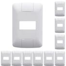 Kit 50 Placa 1 Posto Horizontal Tramontina Aria Cor Branco
