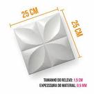 Kit 50 Placas 3D Autoadesiva Revestimento de Parede Premium Pétala 25x25cm