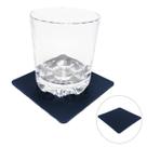 Kit 50 Porta Copo Tapete Mesa Bolacha Cerveja Chopp Apoio Suporte Taça Vinho Azul