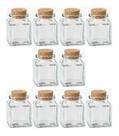 Kit 50 Potes De Vidro Com Tampa De Rolha 50ml Lembrancinha Noivado Chá de Cozinha Porta Doces e Temperos