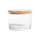 Kit 50 Potes de Vidro Patê 156ml Com Tampa De Madeira para Velas Kit 50 Potes de Vidro Patê 156ml Com Tampa De Madeira para Velas