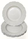 Kit 50 Pratos Pétala Fundo Com Borda Para Refeição Churrasco Festa Jantar Aniversário PRATO REDONDO