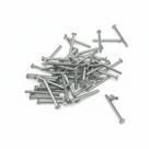 Kit 50 rebites maciços em aluminio m3 30mm cabeça chata