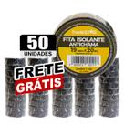 Kit 50 Rolos Pç Fita Isolante 20 Metros Preta Kit 50 Rolos Pç Fita Isolante 20 Metros Preta