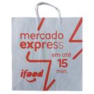 Kit 50 Sacolas Kraft Branca Ifood