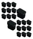 Kit 50 Sapata Pé Ponteira Para Escada 30x23mm Interna Preto