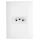 Kit 50 Tomada Simples 10A Habitat Branco Fame 3770