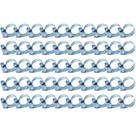 KIT 50 un Abraçadeira Aço Carbono Zincado 1/2 à 3/4 - 13 à 19mm - Rosca Sem Fim - Nove54