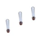 Kit 50 un Tubete Acrílico com tampa Marrom 12cm para Festas