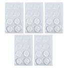 Kit 50 Unidades Batente Transparente Autocolante 20mm Discreto Para Proteção Casa Móveis Piso Parede Pé Cadeira Puff Sofá Cama