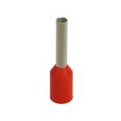 Kit 50 Unidades Terminal Tubular Ilhós Pré Isolado Vermelho 1mm Resistente Conectores Elétricos Tubulares Conectores