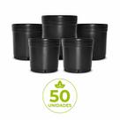 Kit 50 Vasos Plástico Flexíveis Para Mudas 12 Litros