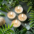 Kit 50 Velas Estilo Rechaud C/Suporte Alumínio Fondue Branca Kit 50 Velas Estilo Rechaud C/Suporte Alumínio Fondue Branca