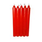 Kit 50 Velas Votiva Palito Vermelho 18cm Parafina Pura