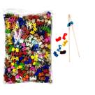 Kit 500 Clips Suporte Pega Hashi Colorido Organizador Cozinh