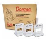 Kit 500 Espaçador Nivelador Cortag Piso Porcelanato Original