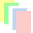 Kit 500 Folhas Sulfite Rosa, Branco, Amarelo, Verde, Azul